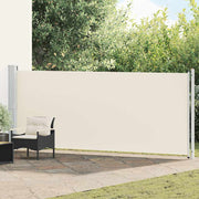 sammenrullelig sidemarkise til terrassen 600x160 cm cremefarvet