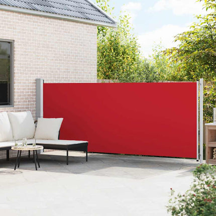 sammenrullelig sidemarkise til terrassen 600x160 cm rød