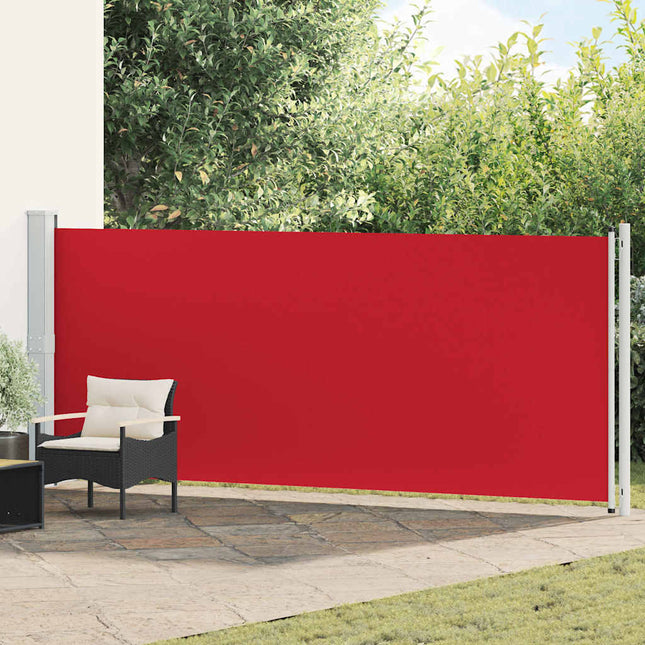 sammenrullelig sidemarkise til terrassen 600x160 cm rød