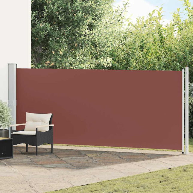 sammenrullelig sidemarkise til terrassen 614x160 cm brun