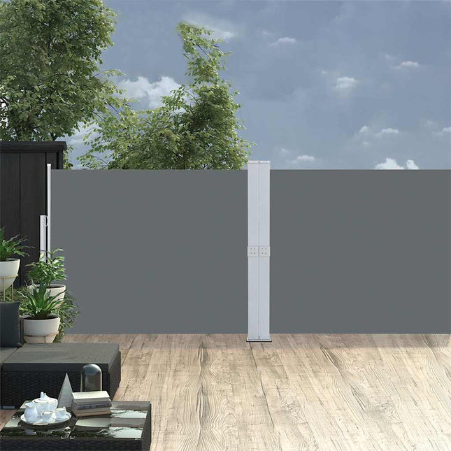 sammenrullelig sidemarkise til terrassen 140x1200 cm antracit
