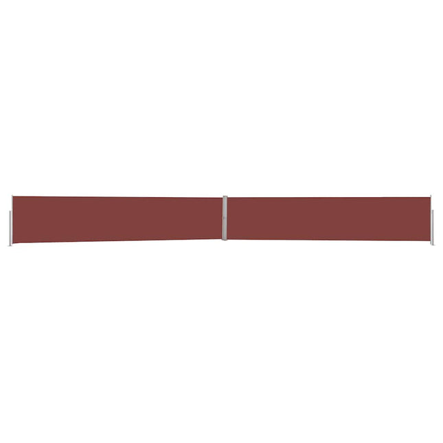 sammenrullelig sidemarkise til terrassen 140x1200 cm brun