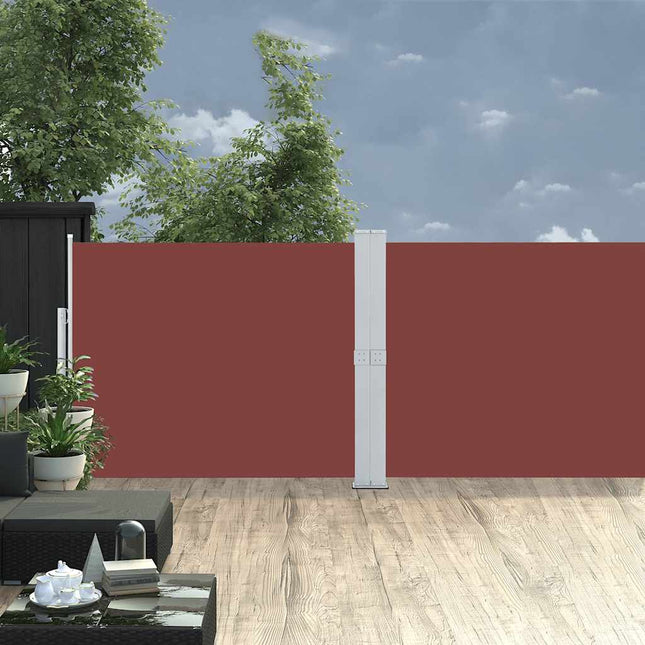sammenrullelig sidemarkise til terrassen 140x1200 cm brun