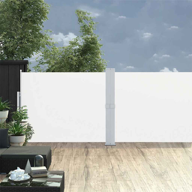 sammenrullelig sidemarkise til terrassen 170x1200 cm creme