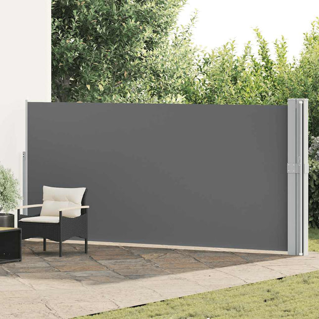 sammenrullelig sidemarkise til terrassen 170x1200 cm antracit