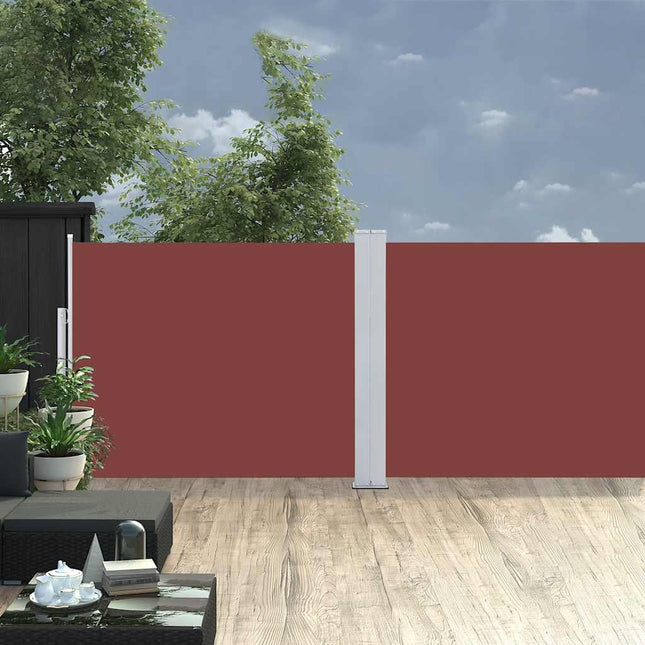 sammenrullelig sidemarkise til terrassen 170x1200 cm brun
