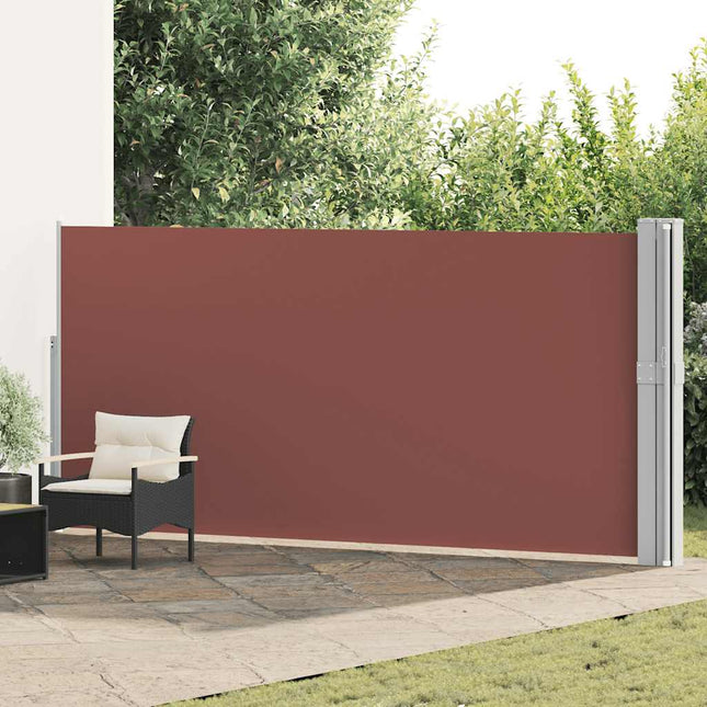 sammenrullelig sidemarkise til terrassen 170x1200 cm brun