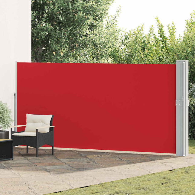 sammenrullelig sidemarkise til terrassen 170x1200 cm rød