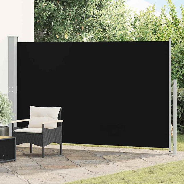 sammenrullelig sidemarkise til terrassen 180x300 cm sort