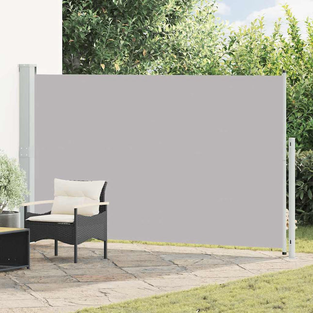 sammenrullelig sidemarkise til terrassen 180x314 cm grå