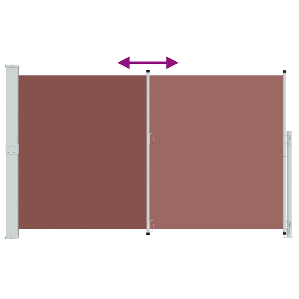 sammenrullelig sidemarkise til terrassen 180x300 cm brun