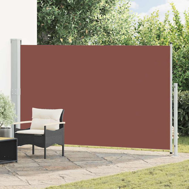 sammenrullelig sidemarkise til terrassen 180x300 cm brun