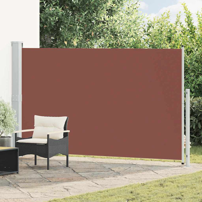 sammenrullelig sidemarkise til terrassen 180x314 cm brun
