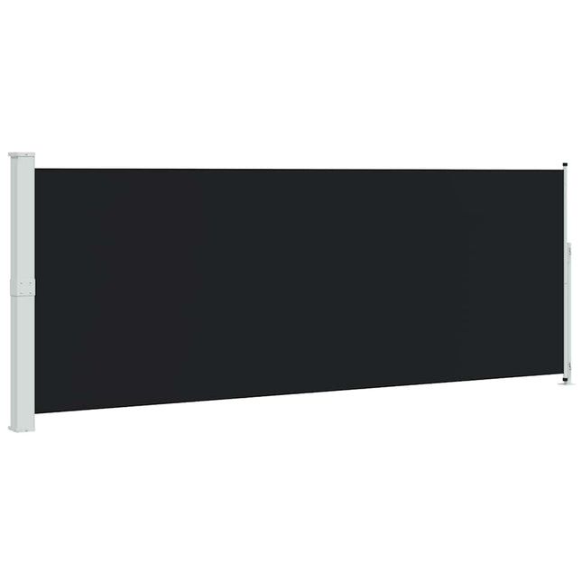 sammenrullelig sidemarkise til terrassen 180x514 cm sort