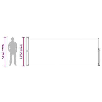 sammenrullelig sidemarkise til terrassen 180x500 cm sort
