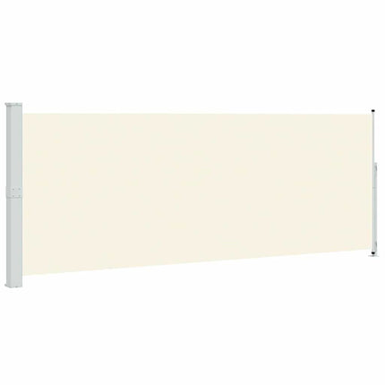 sammenrullelig sidemarkise til terrassen 180x500 cm cremefarvet