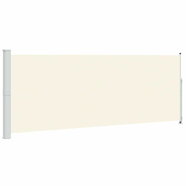 sammenrullelig sidemarkise til terrassen 180x514 cm cremefarvet