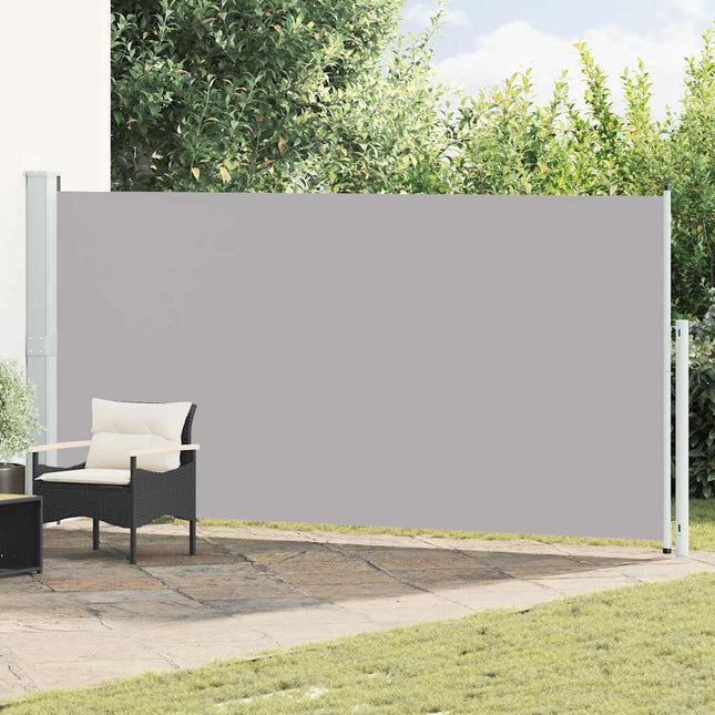 sammenrullelig sidemarkise til terrassen 180x514 cm grå