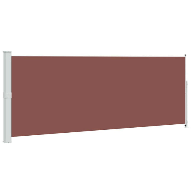 sammenrullelig sidemarkise til terrassen 180x500 cm brun