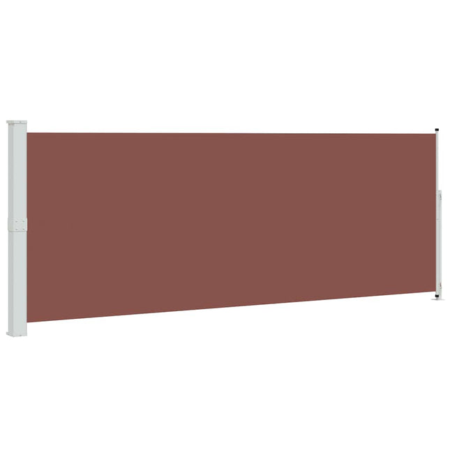 sammenrullelig sidemarkise til terrassen 180x500 cm brun