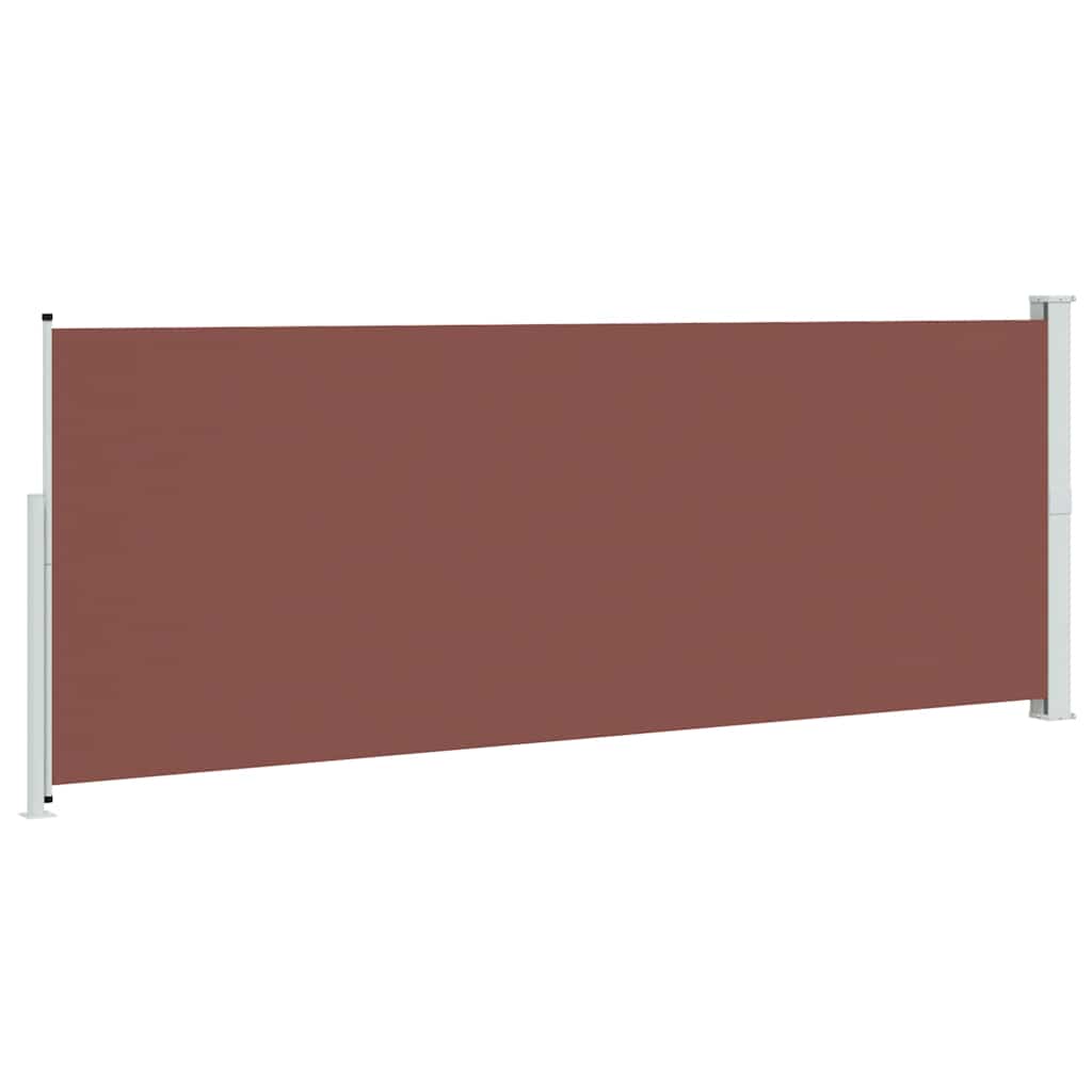 sammenrullelig sidemarkise til terrassen 180x500 cm brun