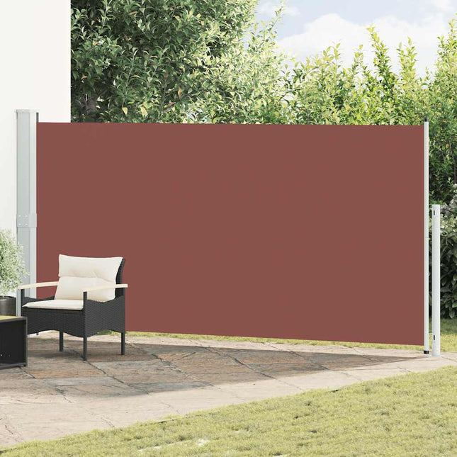 sammenrullelig sidemarkise til terrassen 180x500 cm brun