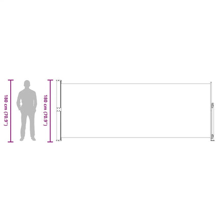 sammenrullelig sidemarkise til terrassen 180x500 cm blå