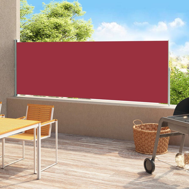 sammenrullelig sidemarkise til terrassen 180x500 cm rød