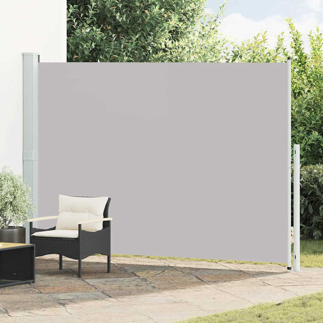 sammenrullelig sidemarkise til terrassen 200x314 cm grå