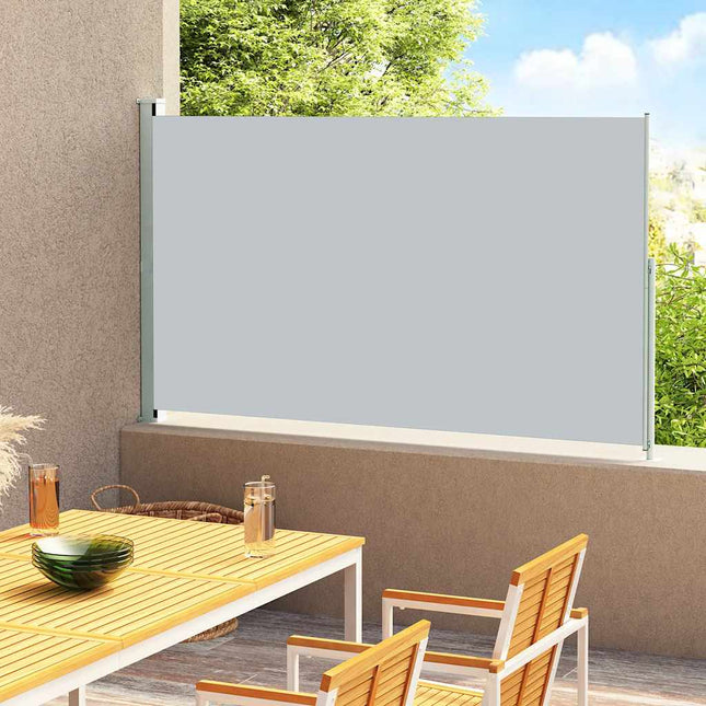 sammenrullelig sidemarkise til terrassen 200x300 cm grå
