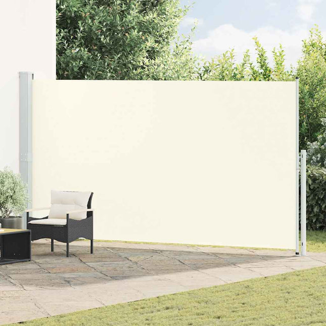 sammenrullelig sidemarkise til terrassen 200x514 cm cremefarvet