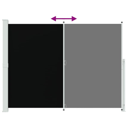 sammenrullelig sidemarkise til terrassen 220x300 cm sort