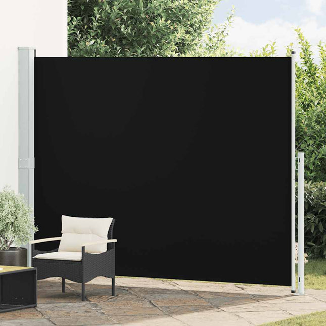 sammenrullelig sidemarkise til terrassen 220x314 cm sort