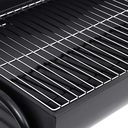 tøndegrill med 2 grillriste 80x95x90 cm stål sort