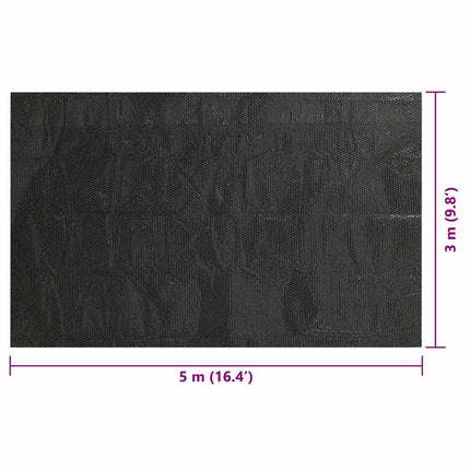 rektangulært poolovertræk 500x300 cm PE sort