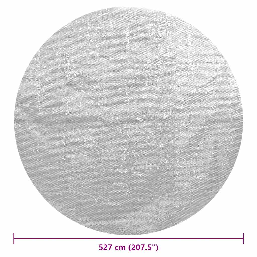 flydende solopvarmet poolovertræk 527 cm PE grå