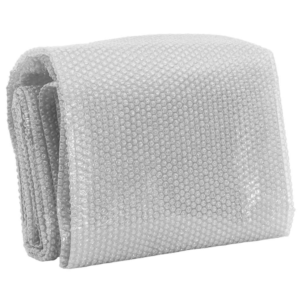 flydende solopvarmet poolovertræk 260x160 cm PE grå