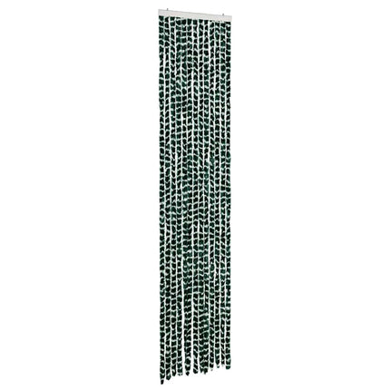 insektgardin 56x185 cm chenille grøn og hvid