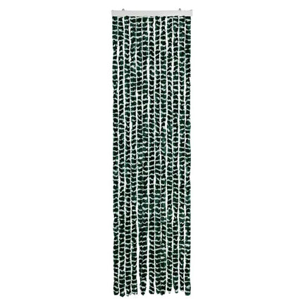 insektgardin 56x185 cm chenille grøn og hvid