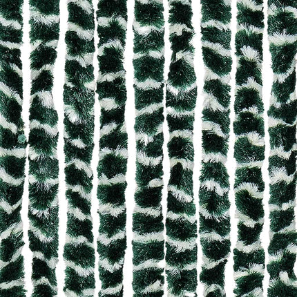 insektgardin 56x185 cm chenille grøn og hvid