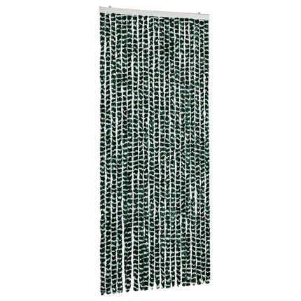insektgardin 90x220 cm chenille grøn og hvid