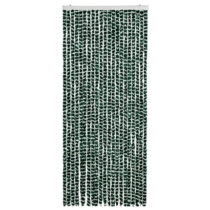 insektgardin 90x220 cm chenille grøn og hvid