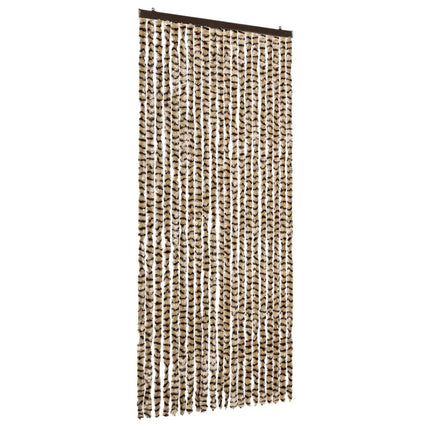 insektgardin 90x220 cm chenille beige og brun