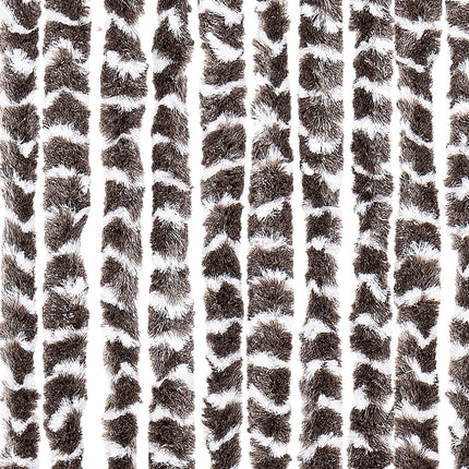 insektgardin 100x220 cm chenille brun og hvid