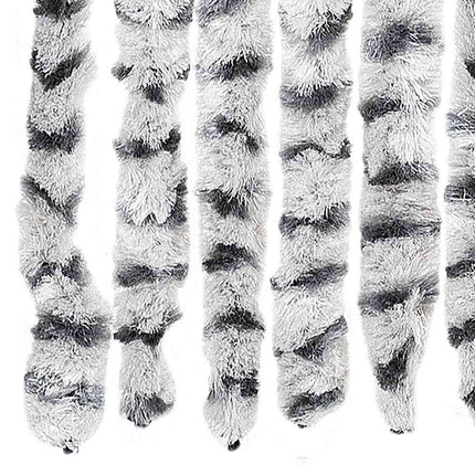 insektgardin 56x185 cm chenille lysegrå og mørkegrå