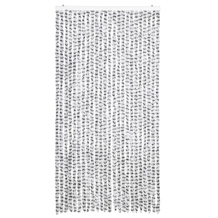 insektgardin 100x220 cm chenille lysegrå og mørkegrå