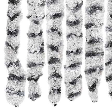 insektgardin 100x220 cm chenille lysegrå og mørkegrå