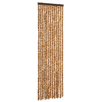 insektgardin 56x185 cm chenille okker og hvid