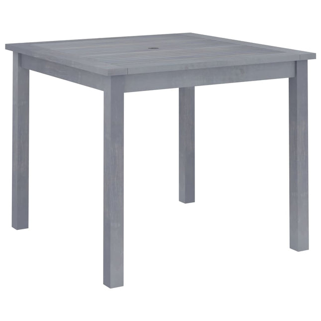havebord 88x88x74 cm massivt akacietræ grå