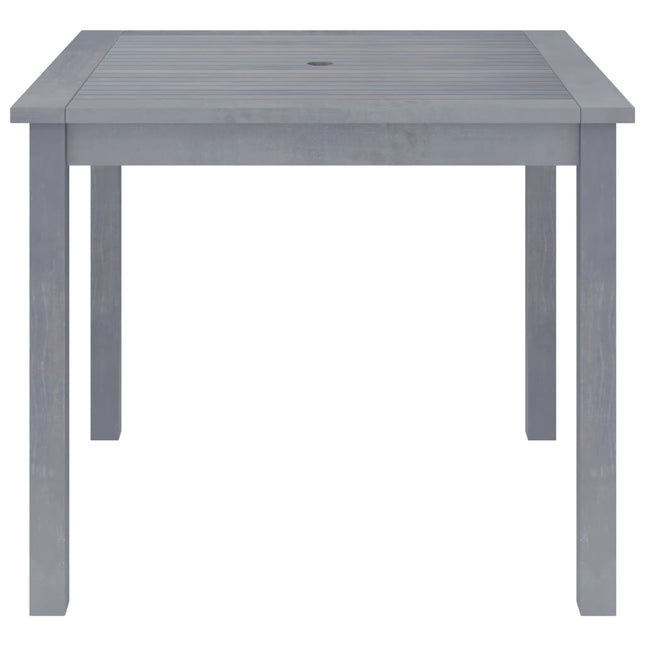 havebord 88x88x74 cm massivt akacietræ grå